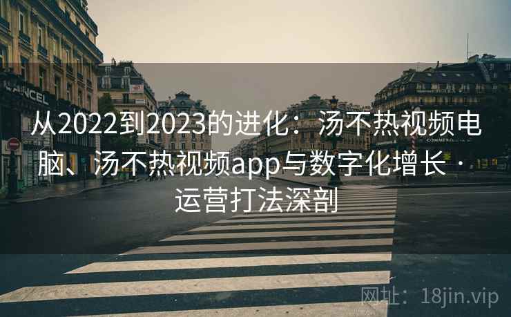 从2022到2023的进化:汤不热视频电脑、汤不热视频app与数字化增长 · 运营打法深剖 从2022到2023的进化:汤不热视频电脑、汤不热视频app与数字化增长 · 运营打法深剖
