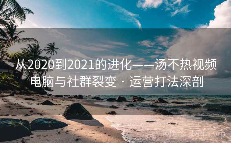 从2020到2021的进化——汤不热视频电脑与社群裂变 · 运营打法深剖
