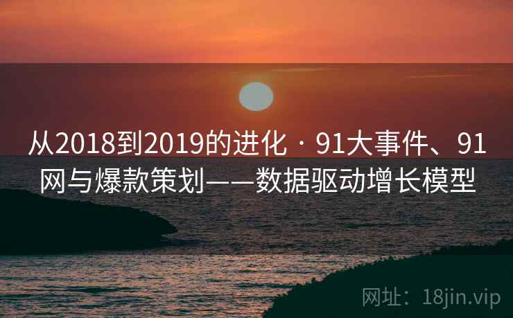 从2018到2019的进化 · 91大事件、91网与爆款策划——数据驱动增长模型
