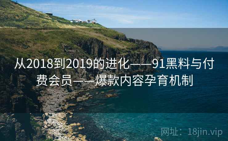 从2018到2019的进化——91黑料与付费会员——爆款内容孕育机制