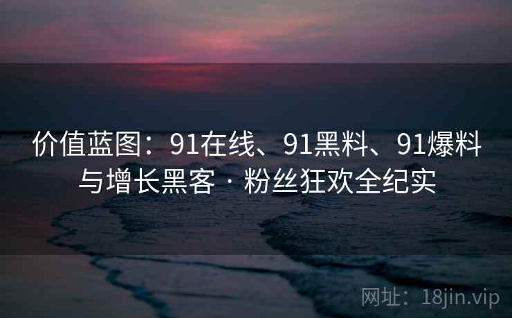 价值蓝图：91在线、91黑料、91爆料与增长黑客 · 粉丝狂欢全纪实