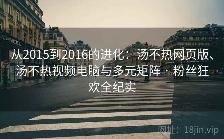 从2015到2016的进化:汤不热网页版、汤不热视频电脑与多元矩阵 · 粉丝狂欢全纪实 从2015到2016的进化:汤不热网页版、汤不热视频电脑与多元矩阵 · 粉丝狂欢全纪实