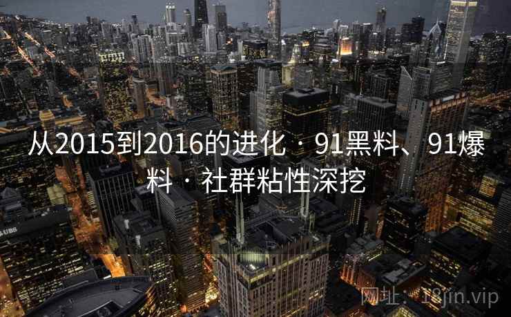 从2015到2016的进化 · 91黑料、91爆料 · 社群粘性深挖