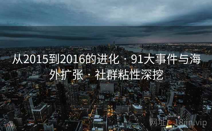从2015到2016的进化 · 91大事件与海外扩张 · 社群粘性深挖